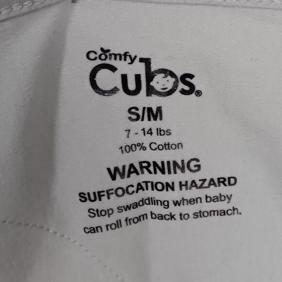 Bundle of 3 Comfy Cubs Swaddles 2 SM 1 L Gray and Mauve - Picture 7 of 10